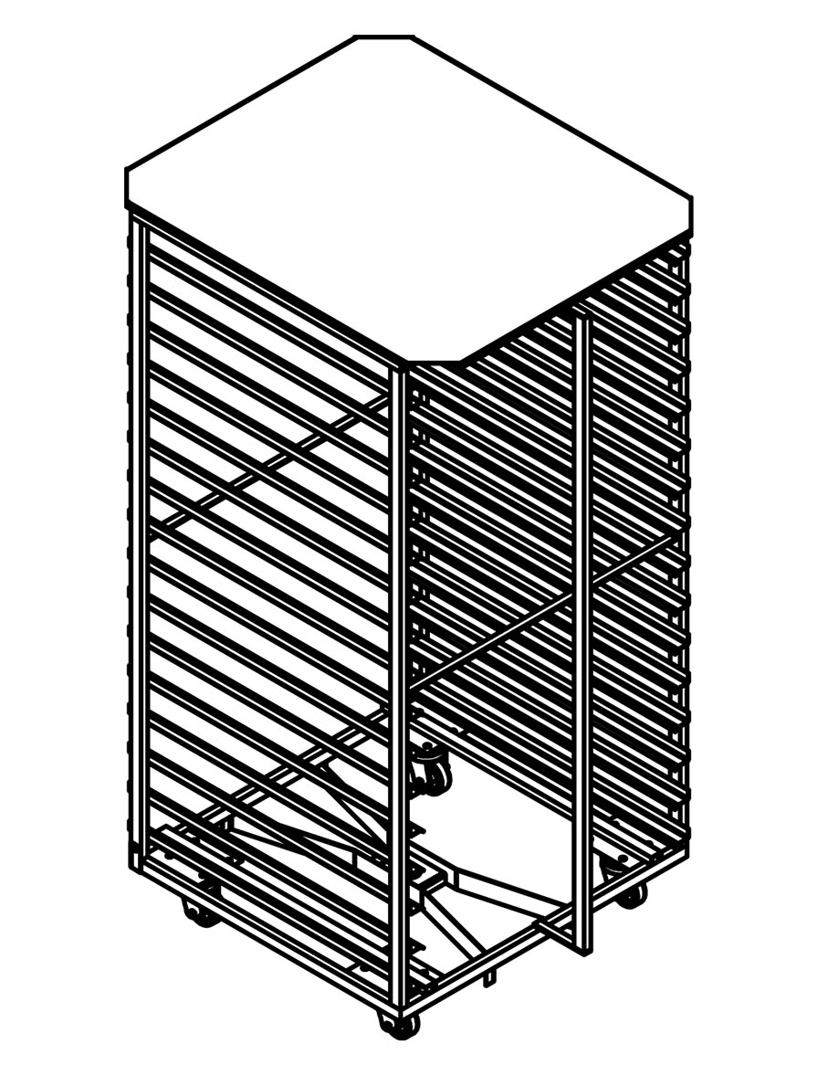 Печная тележка Porlanmaz 600x900