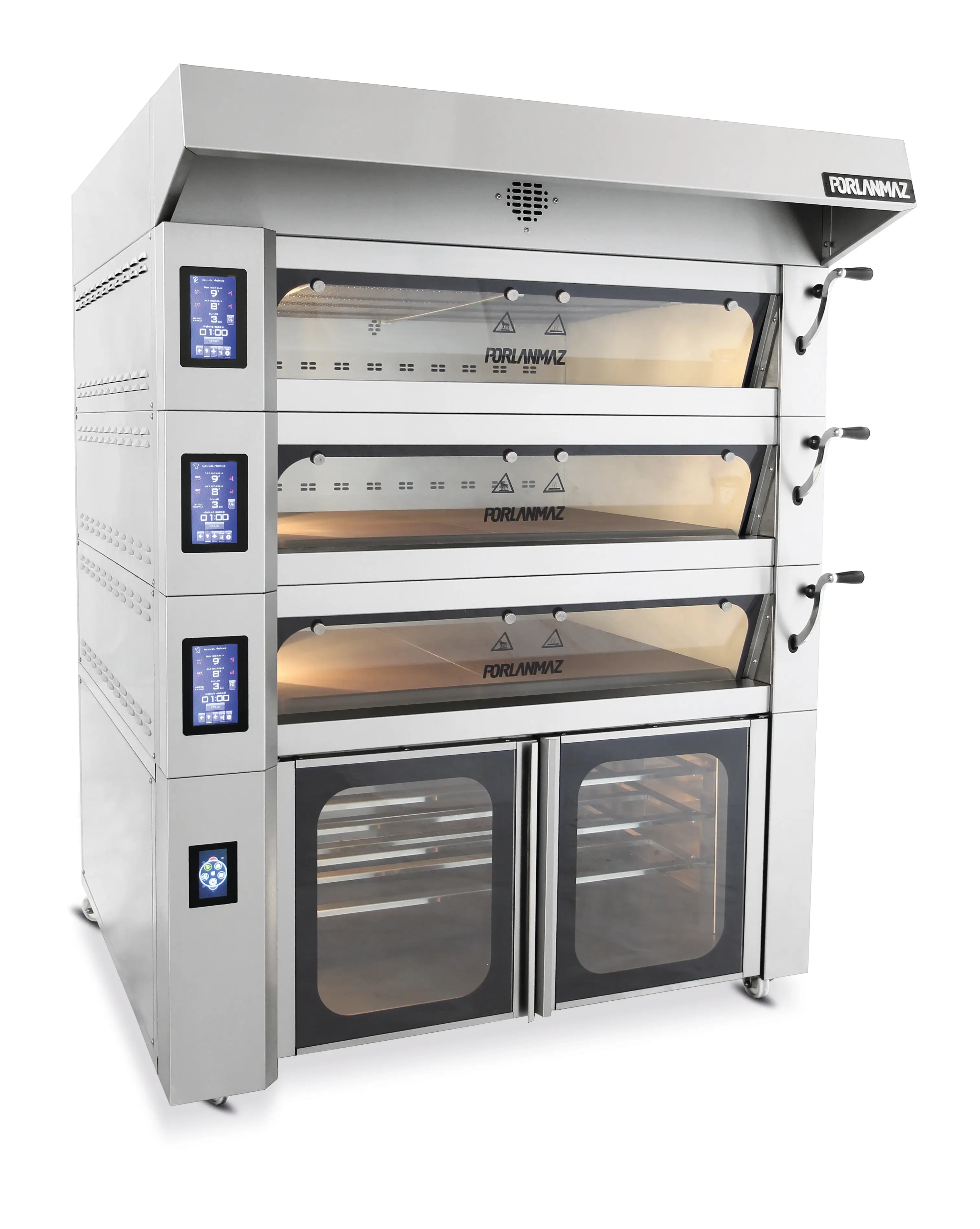 Подовая модульная печь 3-х ярусная Porlanmaz PMKF 12