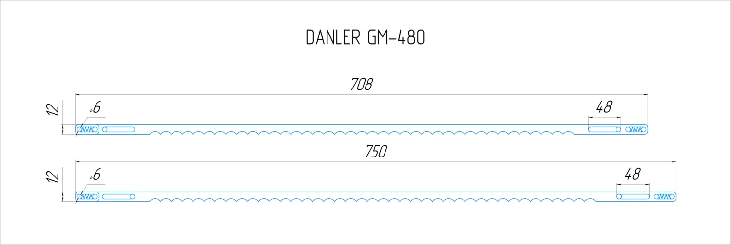 Нож для горизонтальной нарезки тортов и бисквита Danler GM-480
