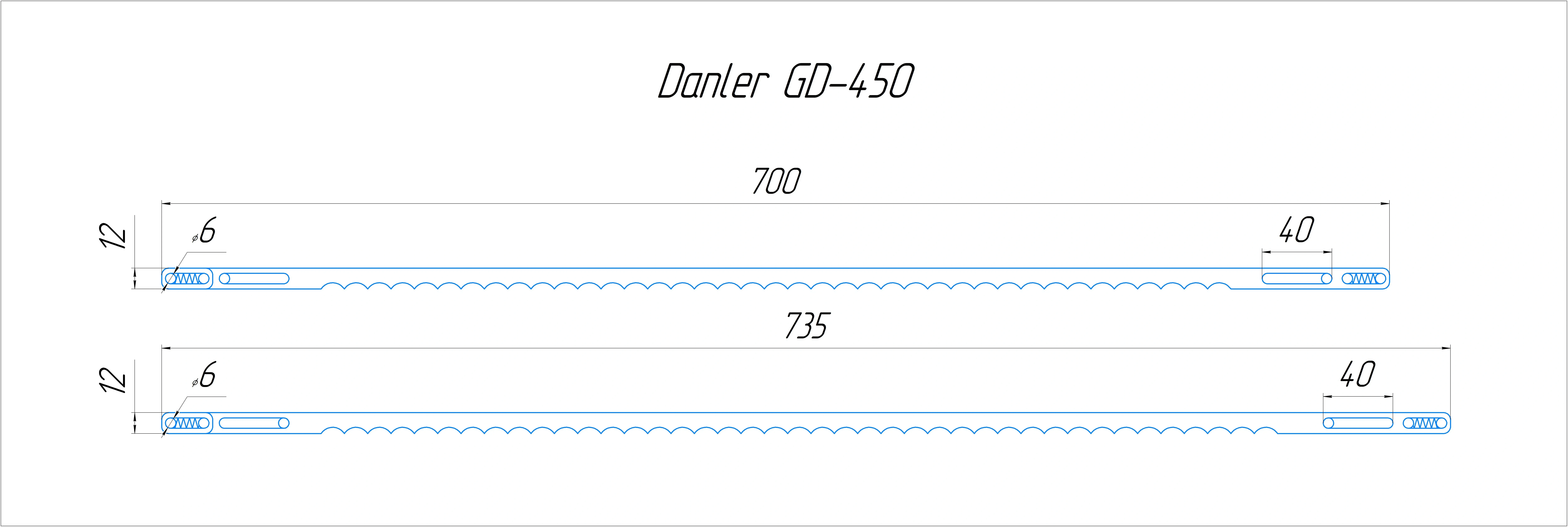 Нож для горизонтальной нарезки тортов и бисквита Danler GD-450